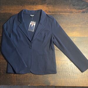 Nicole Miller Deep Navy Single-Button Blazer
